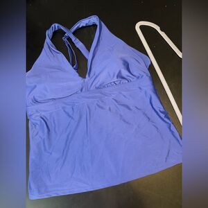 Title Nine Better Tankini Top in Blueberry (Navy) Size L-D EUC